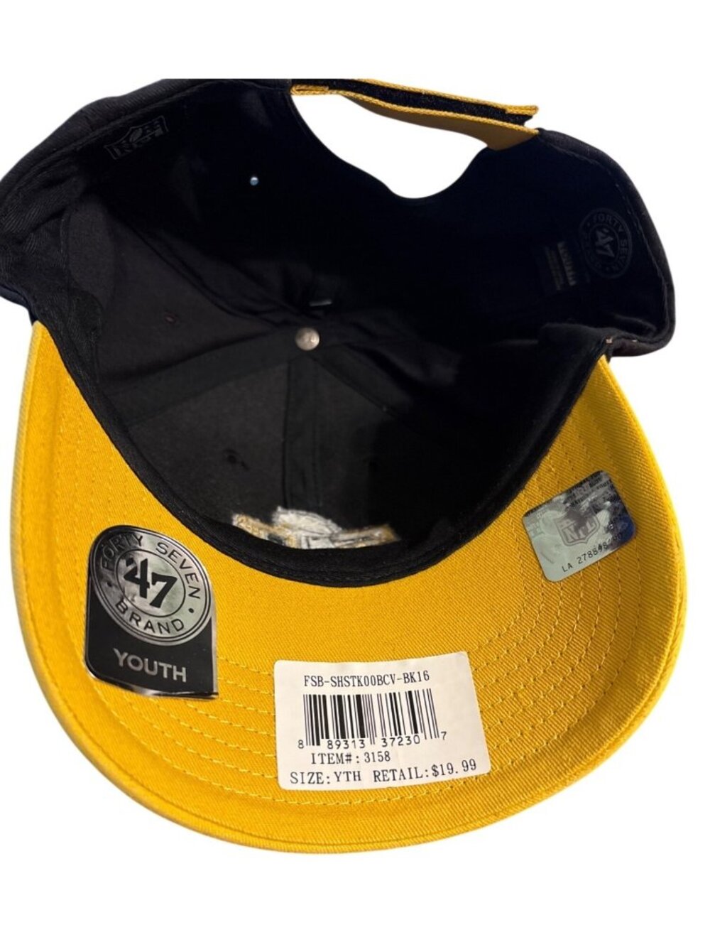 Super Bowl 50 Youth Hat By 47 Brand Black & Yellow Adjustable Cap - Picture 5 of 13